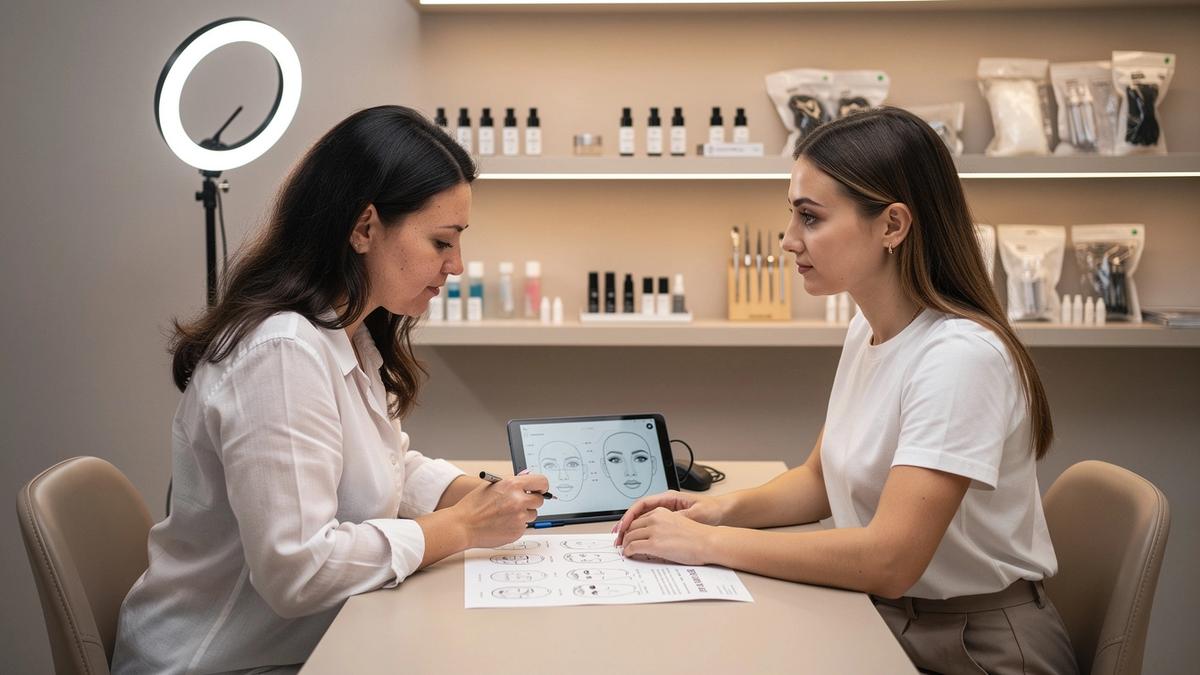 Consultation planning for permanent makeup matching